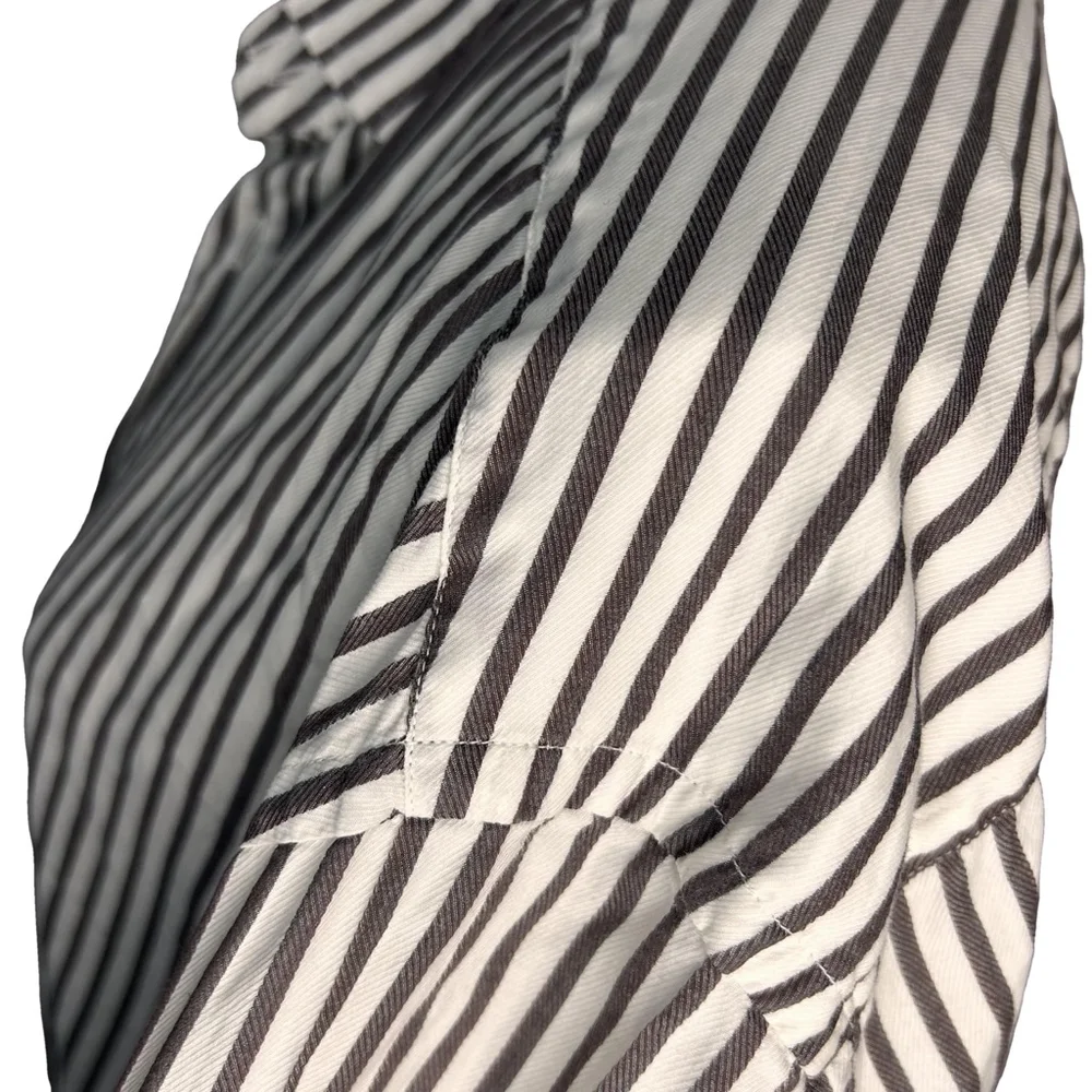 Ermengildo Zegna 100% cotton xxl white and brown striped men’s dress shirt - Picture 7 of 11
